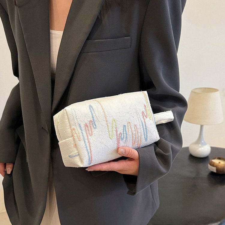 Bolsa de maquillaje 2024 nueva bolsa de almacenamiento de gran capacidad, bolsas de lavado portátiles, bolsas de lápiz, bolsas de papelería para estudiantes