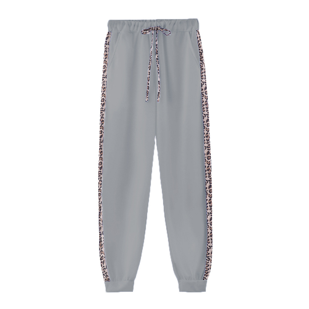 Women's Leopard Print Sweatshirt And Pants Set For Autumn Winter_voghion.com