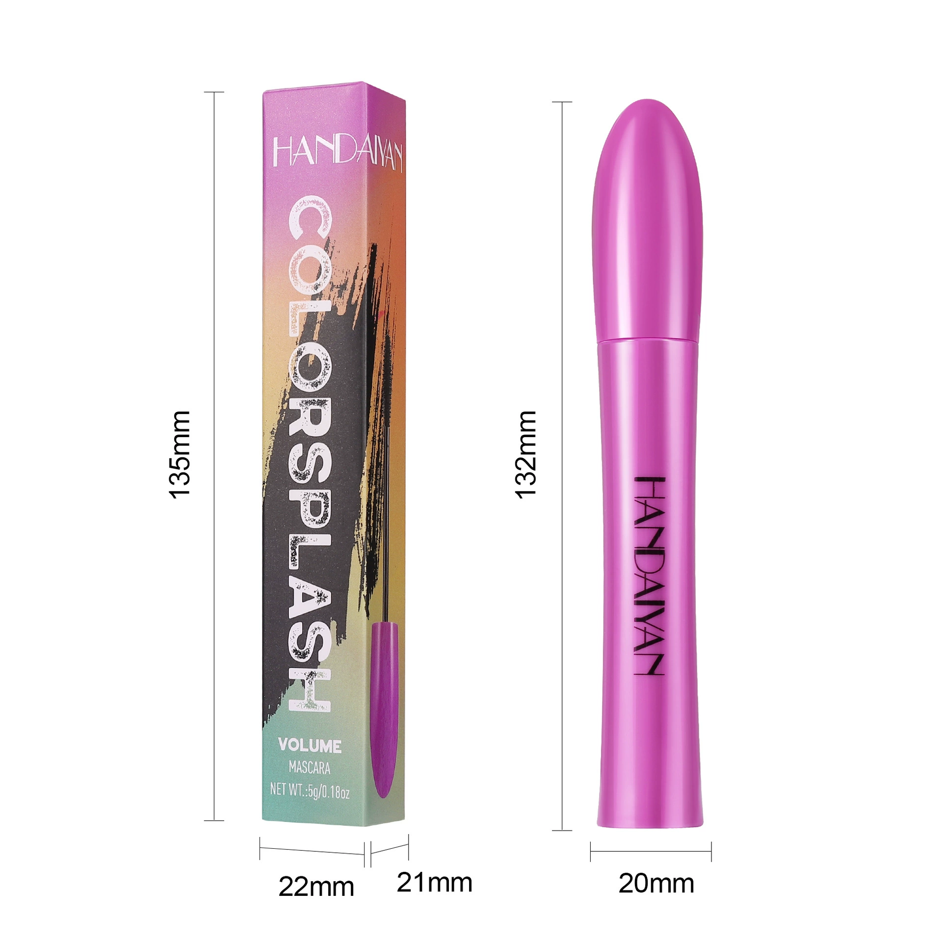 Водостойкая плотная подкручивающая тушь для ресниц, 10 цветов, долговременный эффект, не размазывается