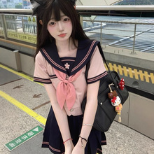 jk制服水手服正版日系学院风基础款中间服女套装欧美甜美百褶裙子