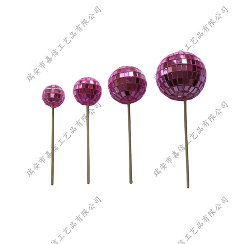 Source Mirror Ball Cake Decoration Disco Ball Holder with Wooden Stick Insert Sign Amazon Birthday Party Decorations
