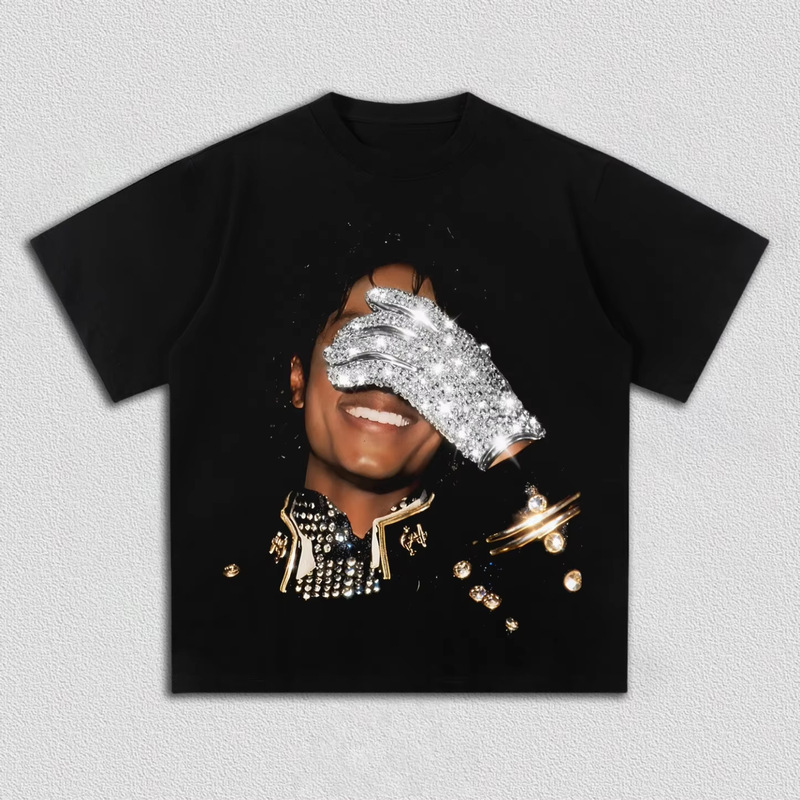 Michael Jackson, King of Pop, retro street style men's short-sleeve T-shirt