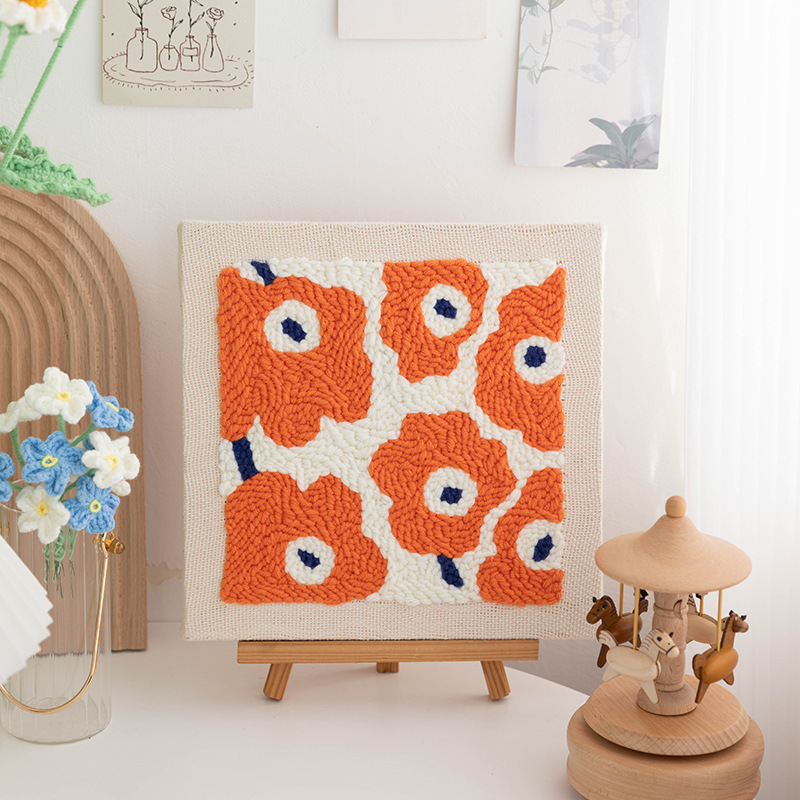 Handmade DIY Russian wool poke embroidery material kit