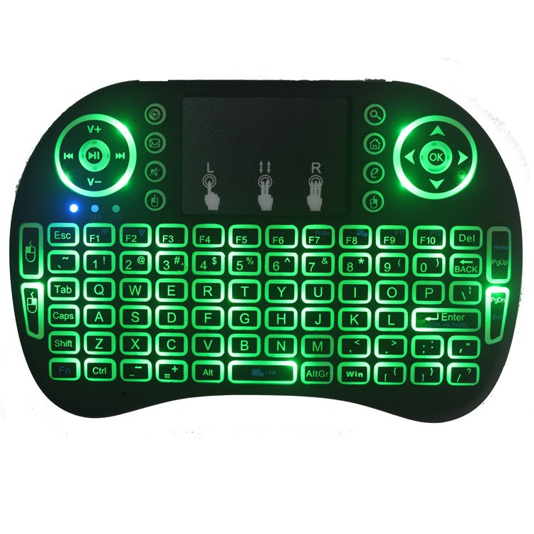 I8 teclado mini teclado de litio retroiluminado de tres colores I8 MX3 C120 G10 mini keyboard