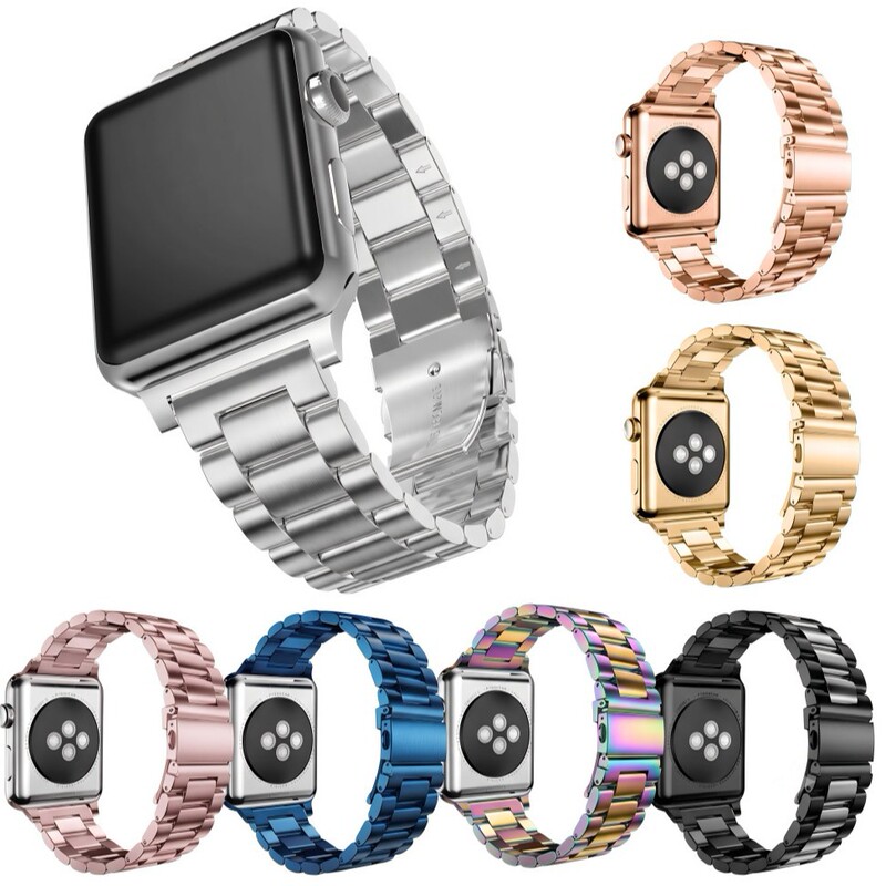 26 New Models of Butterfly Clasp Watch Straps Suitable for Samsung, Huawei, and Apple Three-Bead Metal Stainless Steel Watch Straps 26 New Models of Butterfly Clasp Watch Straps Suitable for Samsung, Huawei, and Apple Three-Bead Metal Stainless Steel Watch Straps
