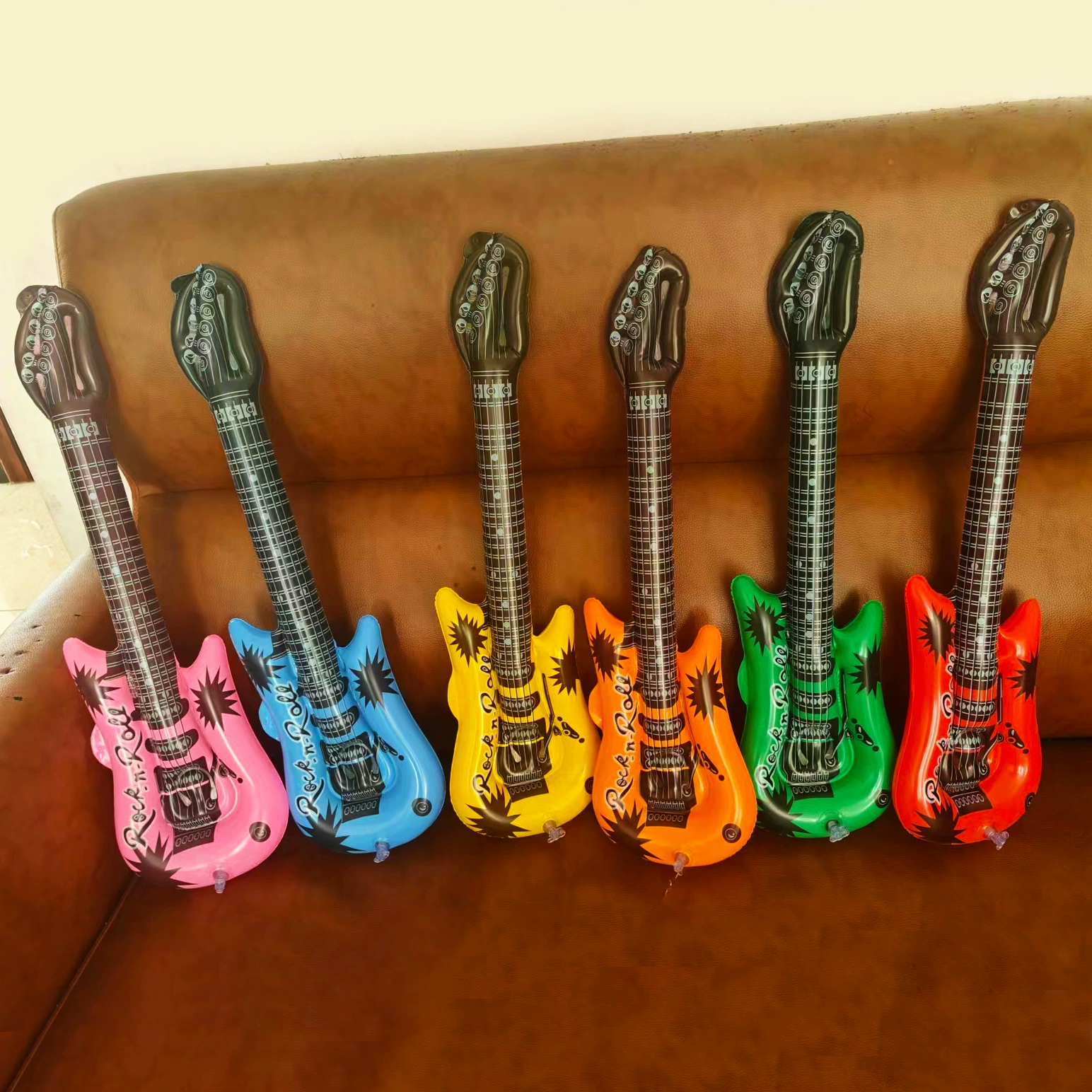 Inflatable musical instruments PVC, toy, guitar, microphone, (Physicals)