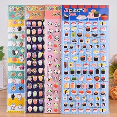 3D立体ステッカー かわいい動物漫画パンダ ウサギ 寿司 子供用ご褒美ステッカー 携帯電話デコレーションステッカー