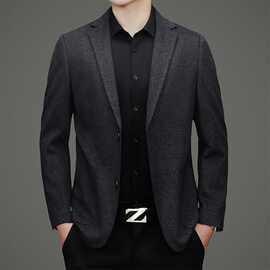 男士西装外套秋冬新款潮流休闲西服中年商务时尚高端男装单西上衣