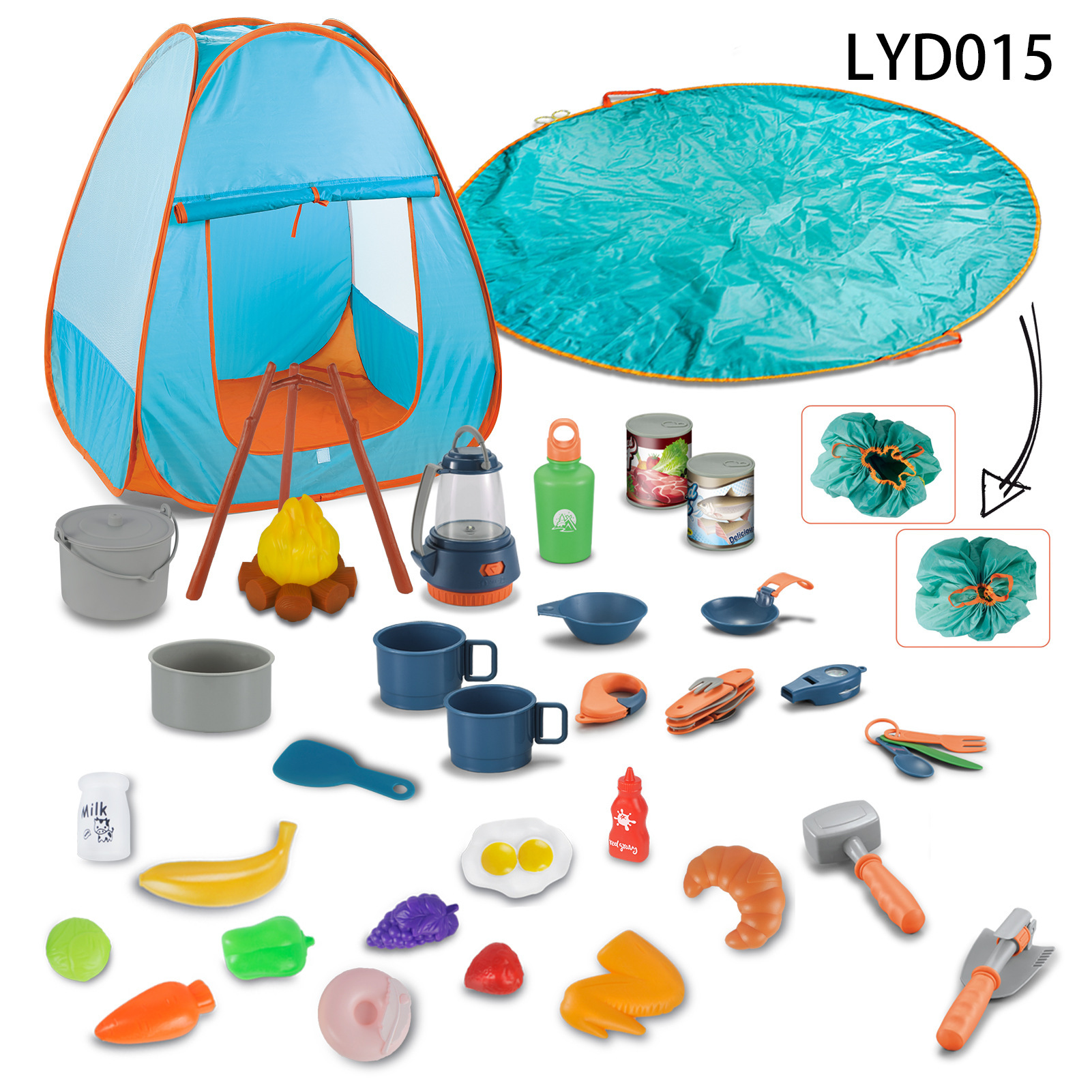 Juego de vajilla educativa para niños, para camping, picnic, con walkie-talkies, utensilios de cocina, para jugar al aire libre.