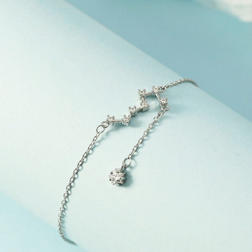 Beidou Seven Stars Ankle Chain  New Korean Version High-End Sense Exquisite Forest System Tassel Unique Design Ankle for Women, Versatile