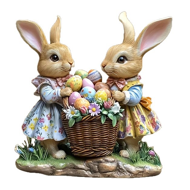 Decoración colgante [Pascua] huevo pequeño conejo decoración de escritorio decoración vintage familia para enviar amigos vestidos de dormitorio