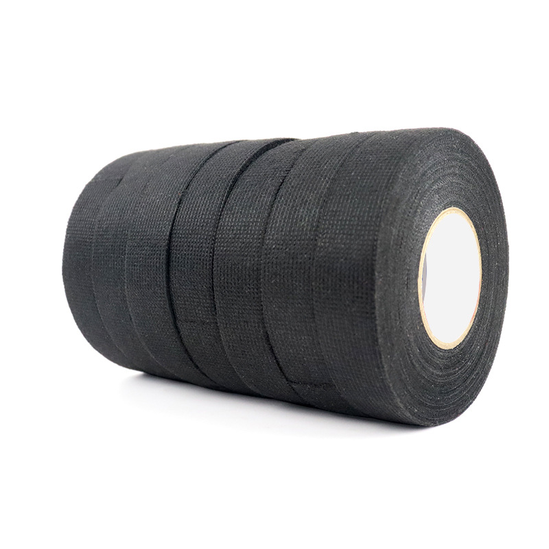 Arnés de cableado de coche negro cinta de franela cinta de aislamiento de línea no tejida de reducción de ruido de audio cinta envuelta en poliéster