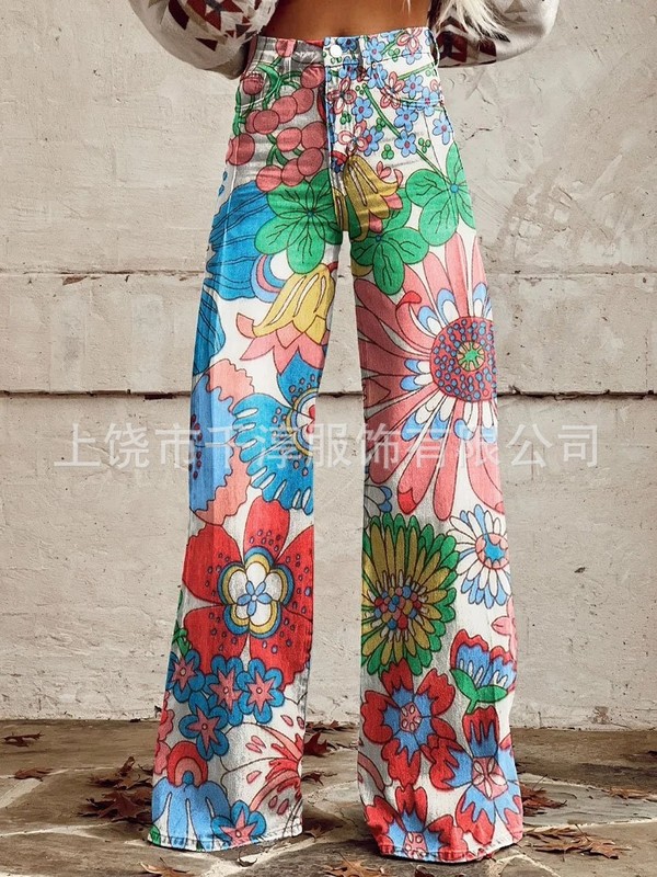 スポット卸売人気独立系サイト Xiyin AliExpress ヨーロッパとアメリカの貿易大きいサイズの女性のカジュアルパンツ薄い模造ジーンズ|undefined