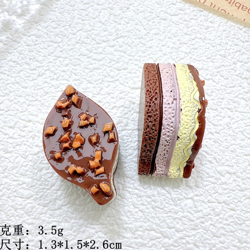 樹脂ミニチュア食品おもちゃティラミスケーキ diy クリーム接着剤ドールハウス装身具子供のままごとアクセサリー|undefined