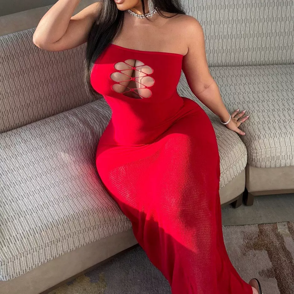 欧美情趣内衣性感镂空美背诱惑系带长裙火辣睡衣舞会女王性感修身