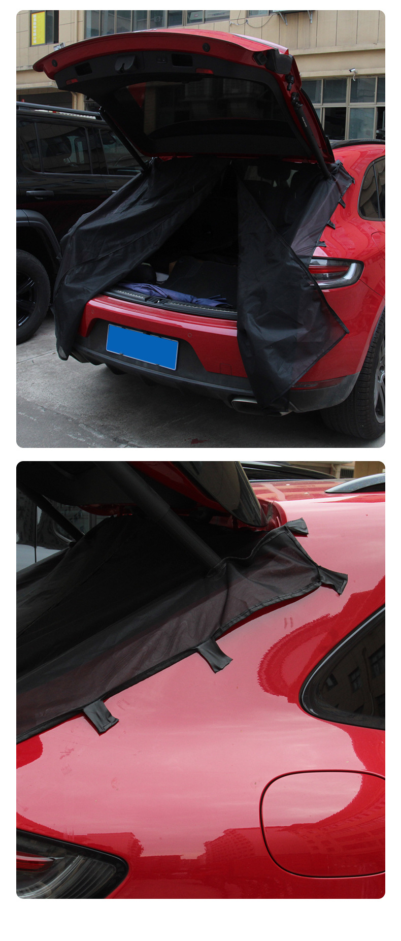 Car Trunk Mosquito Net, Camping Sun Protection Mosquito Net, Off-Road Suv Rear Door Mosquito Net Curtain