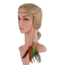 印度安尼发带宴会派对时尚新款流苏头饰欧美表演舞会头带发饰批发