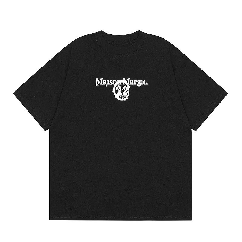 Mm6マギラtシャツ2023夏新作男女カップル服アラビア数字プリント半袖|undefined