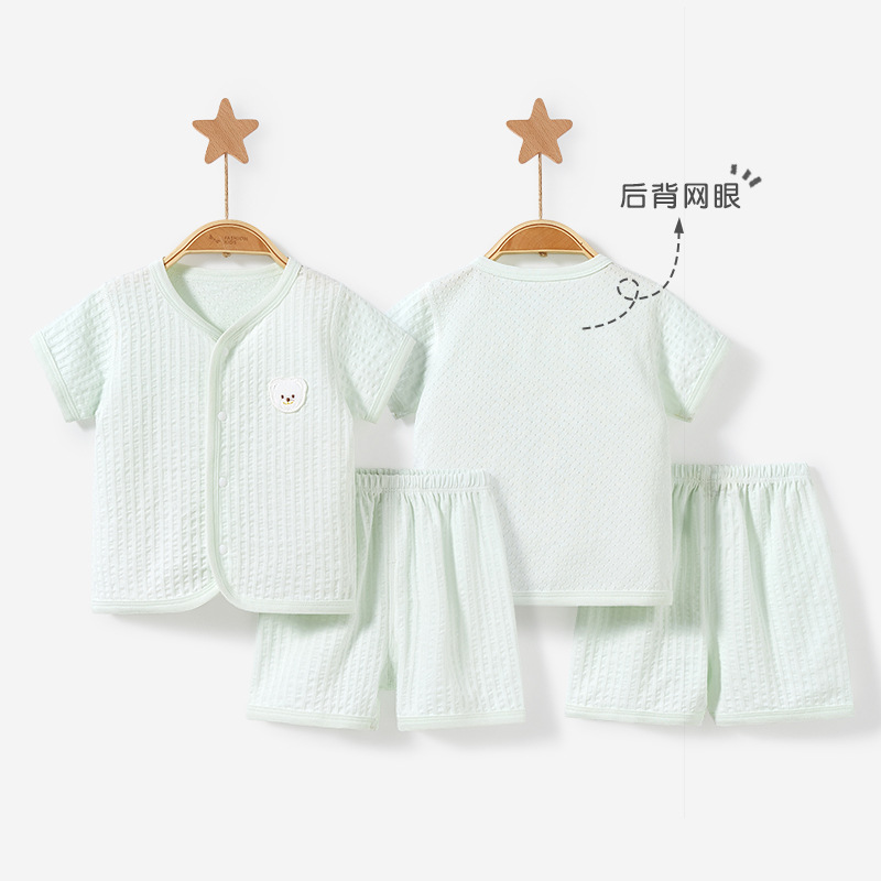 Bebé traje de manga corta primavera y otoño verano Niños Niñas Ropa delgada de verano niño niños dividir ropa de bebé de dos piezas image 10