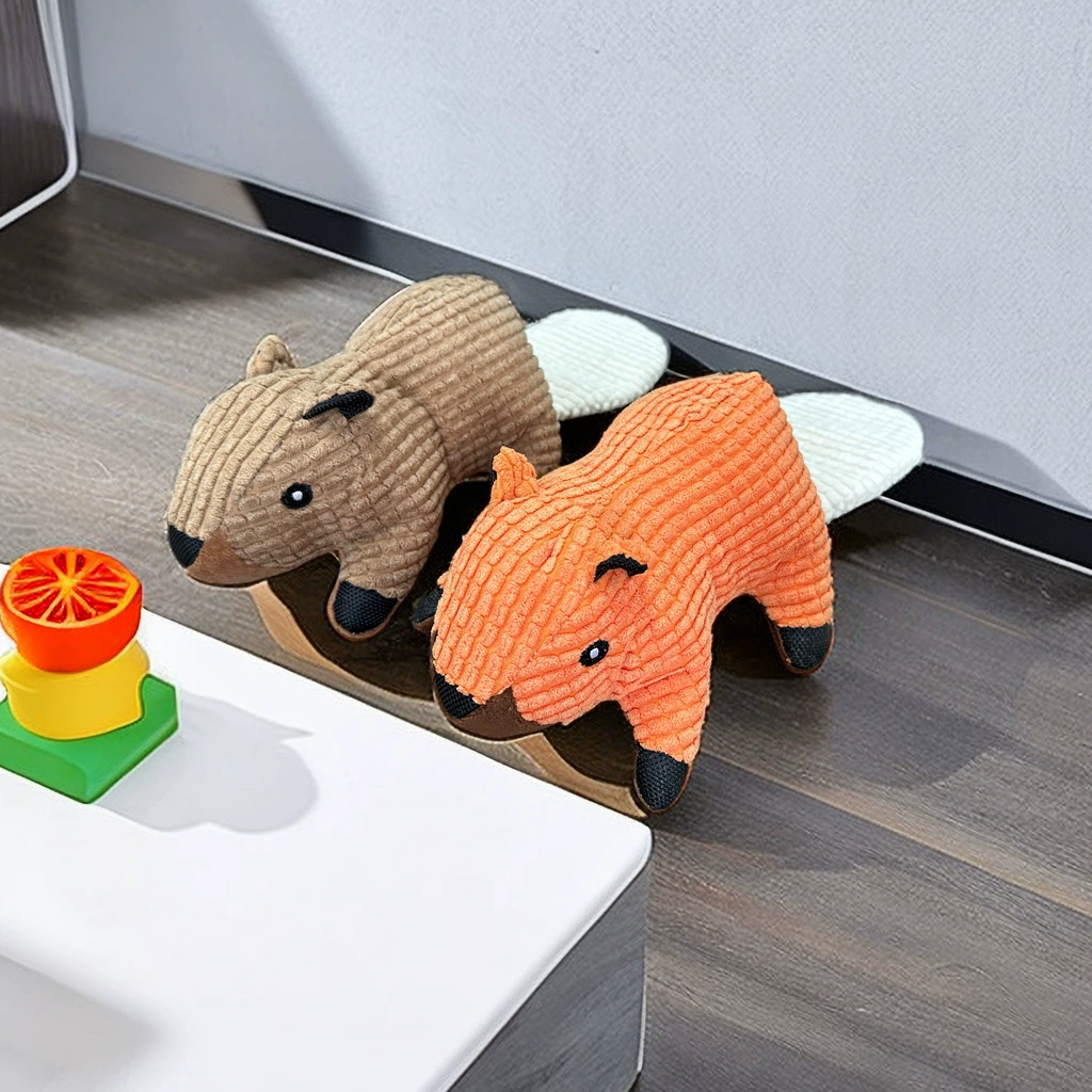 Трансграничные товары для домашних животных, чтобы облегчить скуку мультфильм белки, звонящие в бумагу, голосовые игрушки, моляры, собаки, домашние животные плюшевые игрушки оптом