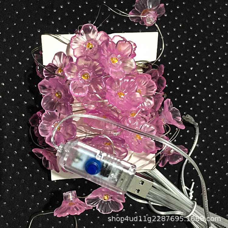 Día de Acción de Gracias llevó lámparas de cerezo al aire libre lámparas de jardín dormitorio decoración rosa pequeños fabricantes de lámparas al por mayor