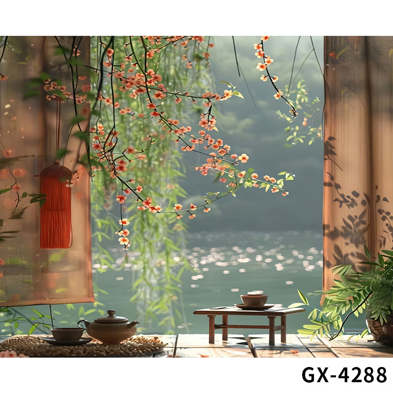 ライブブロードキャスト背景布新しい中国風古代スタイルのライブブロードキャスト室背景壁3D立体シーンレイアウト写真小道具ハイエンド|undefined