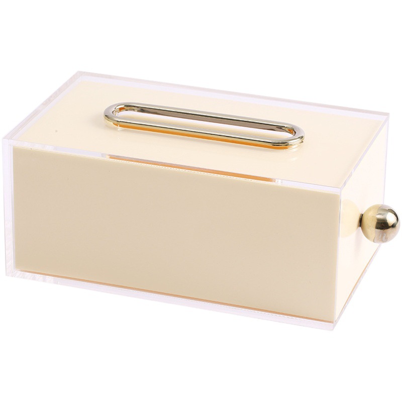 Nordic ins estilo caja de pañuelos hogar sala de estar dormitorio comedor mesa de café Nórdico caja de almacenamiento con mango redondo