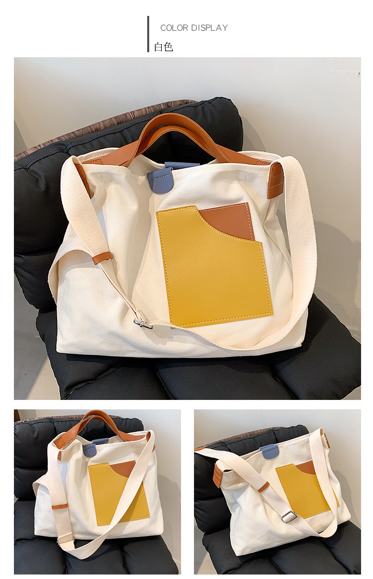 Large Canvas Tote Bag display picture 5