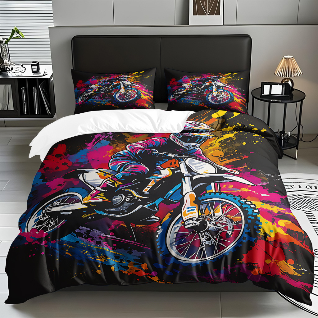 Transfronterizos hogares cool motocicleta impresión digital pro piel quilt kit fuente soporte de fábrica TEMU / JIT