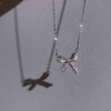 Accessory, small necklace with bow, design chain for key bag , Japanese and Korean, trend of season, simple and elegant design