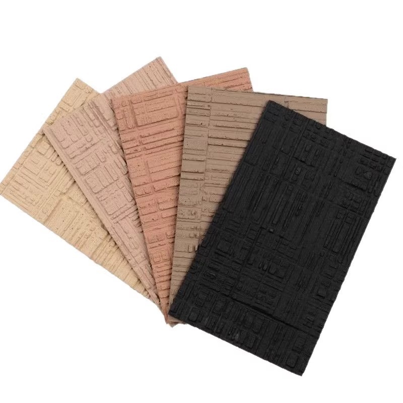 Sierras de piedra blanda para interiores Tablero de madera Tablero grande Tablero de porcelana suave Tablero de decoración de grano de madera de piedra flexible Material de decoración de pared de fondo