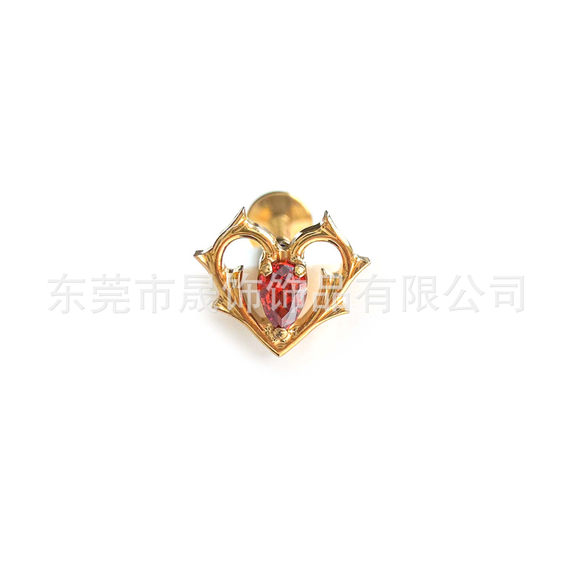 F136 Titanium 荆棘 Heart Ear Stud Helix Cartilage Stud G23 Implant Grade Titanium Studded Cubic Zirconia Labret Stud Tongue Barbell 人体 Piercing Jewelry