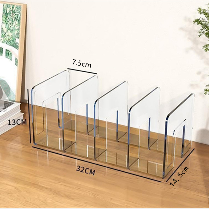 [Free Shipping] Student Book Box Storage Box Book Picture Book Magazine A4 Paper Test Paper Transparent Storage Box Book Stand