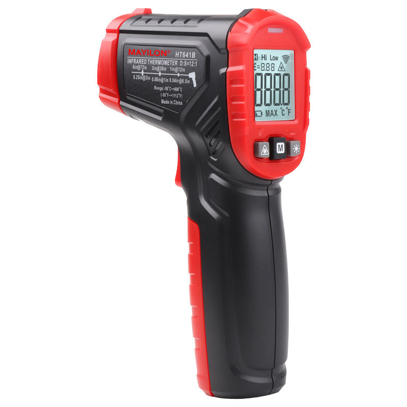 HT641A/B infrared thermometer industrial high-temperature smelting casting water oil temperature measuring gun Maiyi Long