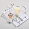 stripe Acrylic Cosmetics Shelf desktop Debris storage box Water cup Bracket Light extravagance Aromatherapy jewelry Tray