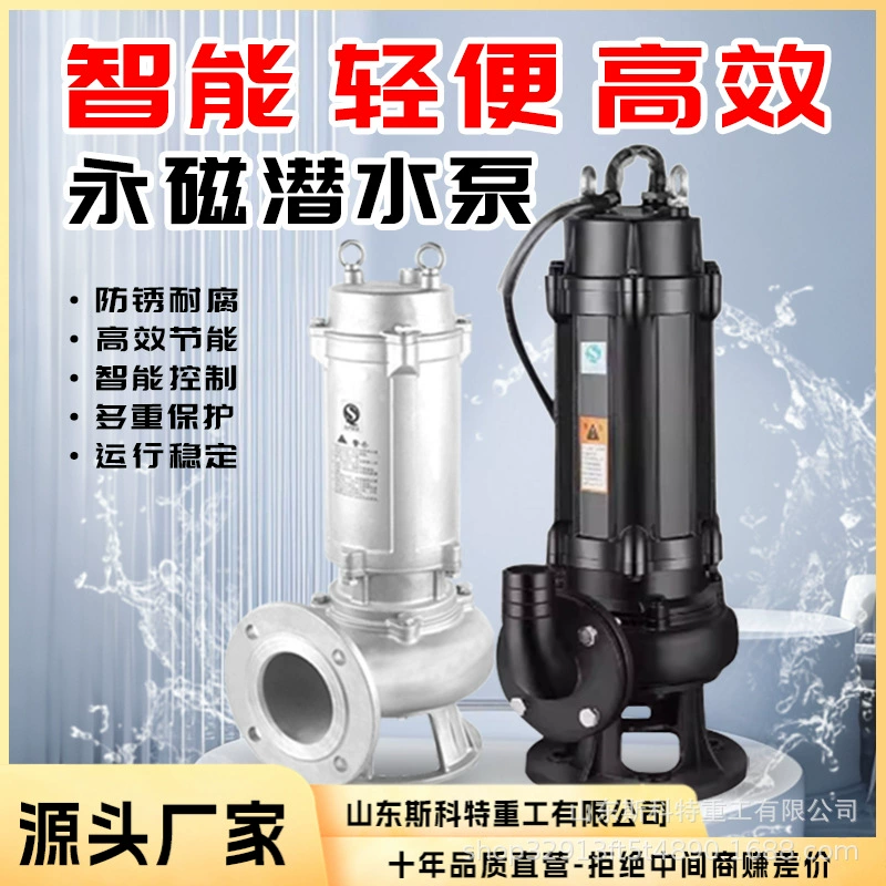 Преобразование частоты, постоянный магнит, нержавеющая сталь, предотвращение наводнений и дренаж, осевой стоковый погружной насос, инженерный туннельный дренажный и оросительный насос с большим расходом