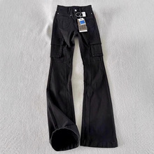 美式大口袋工装牛仔裤男春秋高腰显腿长裤子cleanfit直筒微喇长裤
