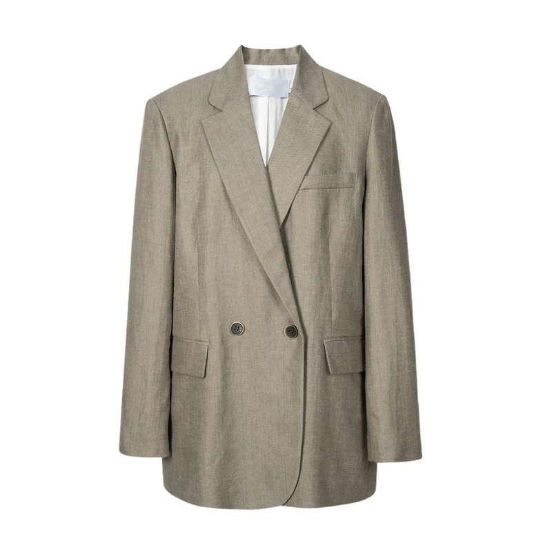 MM MaiMai 2026 Early Autumn New Product 100% Linen Resin Button Waist-Cinching High-End Women's Suit 5H8110991 MM MaiMai 2026 Early Autumn New Product 100% Linen Resin Button Waist-Cinching High-End Women's Suit 5H8110991