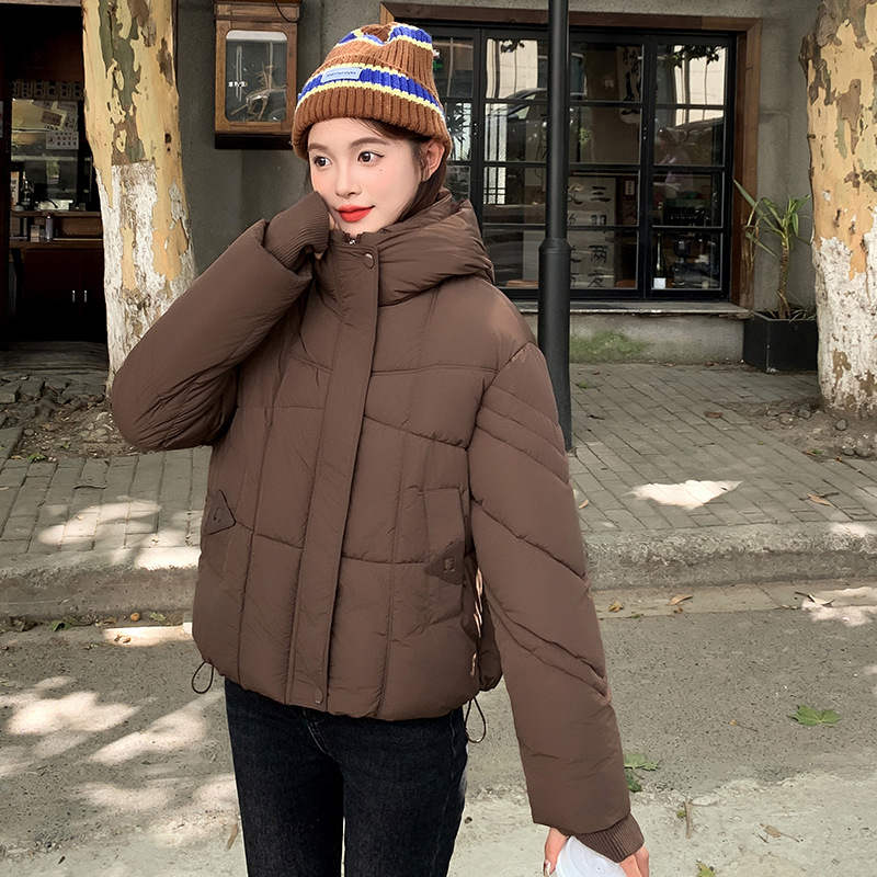 2025 invierno nuevo algodón con capuzas de moda exterior versátil chaqueta de algodón de los estudiantes chaqueta de pan chaqueta image 9