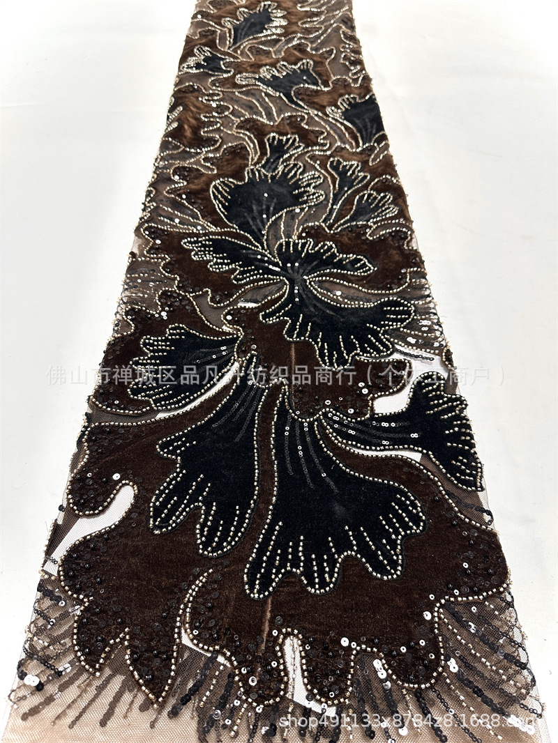 Vestido de moda tela pesada de lana cuentas esquinillas comercio exterior transfronterizo Amazon al por mayor vestido de novia