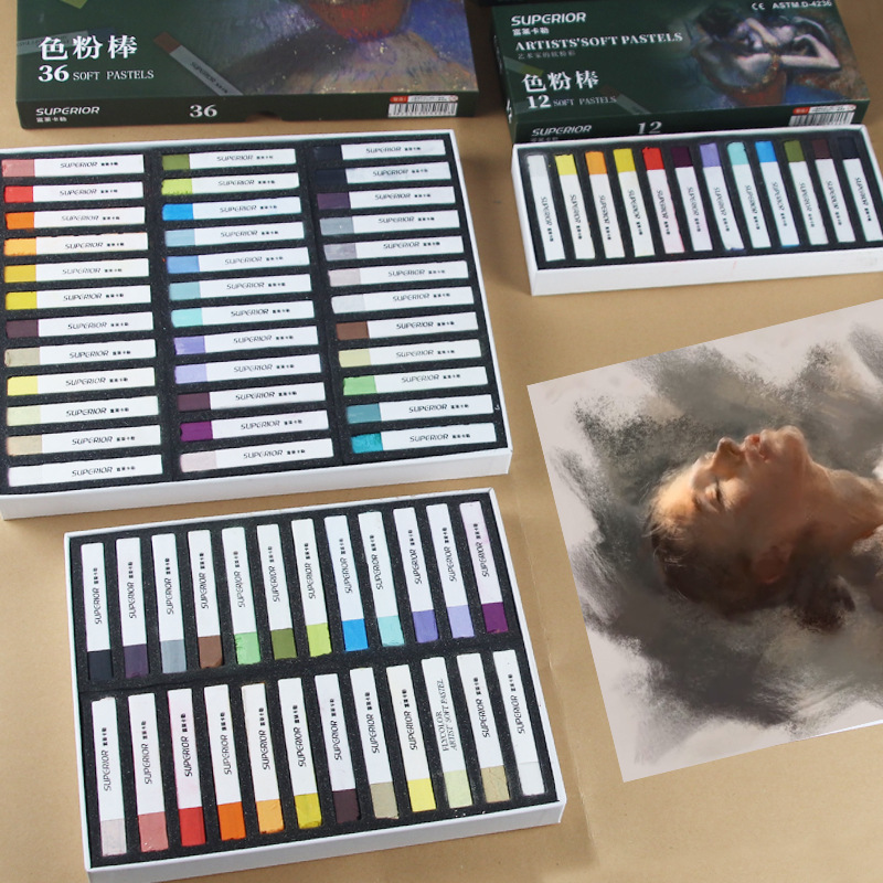 Xiupu color tiza 12 colores 24 colores 36 colores 48 colores Color tiza pintura pintada color en polvo cabello teñido palo color en polvo trazos