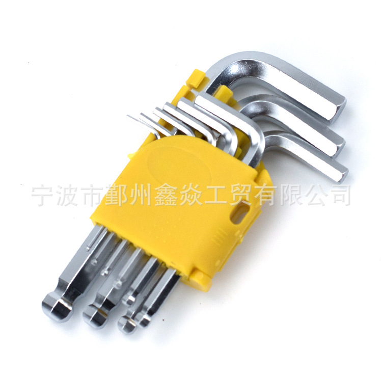 宁波厂家批发 45碳钢球头螺丝刀 亚光球头短内六角扳手