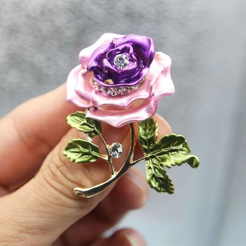 Elegant Simple Style Flower Alloy Diamond Unisex Corsage display picture 3