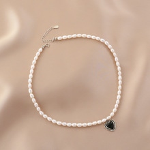 Baroque Style Solid Color Pearl Copper Plating Choker 1 Piece