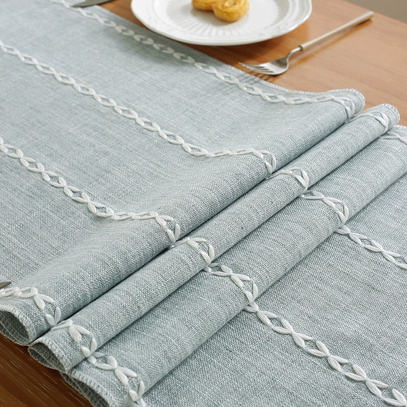 Amazon cross -border striped table flag handmade weaving streaming Su table flag tablecloth TV cabinet coffee table dust cabinet cover