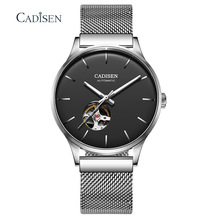 CADISEN卡迪森品牌男机械手表缕空机芯凸面蓝宝石防水夜光男手表