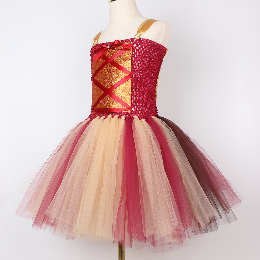 Kid's Clothing children's clothing children's Halloween witch costumes Witch is also crazy role playing mesh tulle skirt_voghion.com