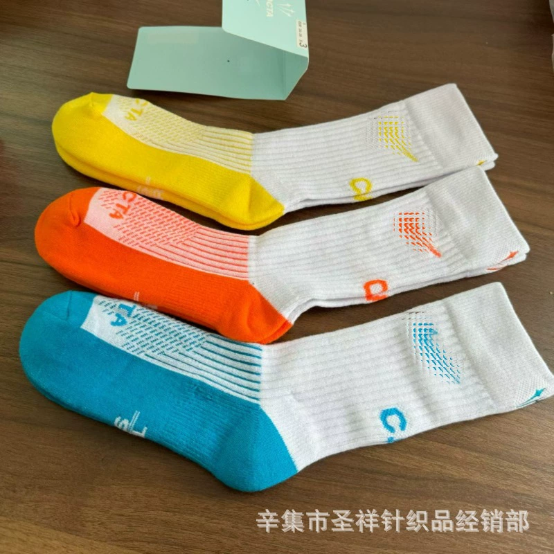 High boots, trend socks, with embroidery, for running
