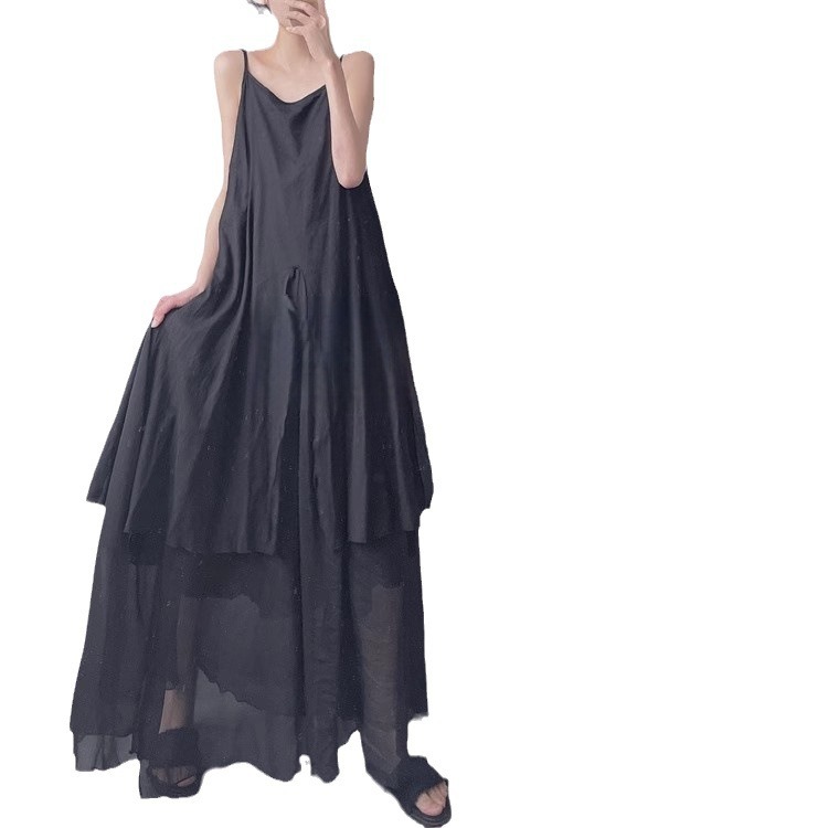 Solid color summer slip dress sleevless