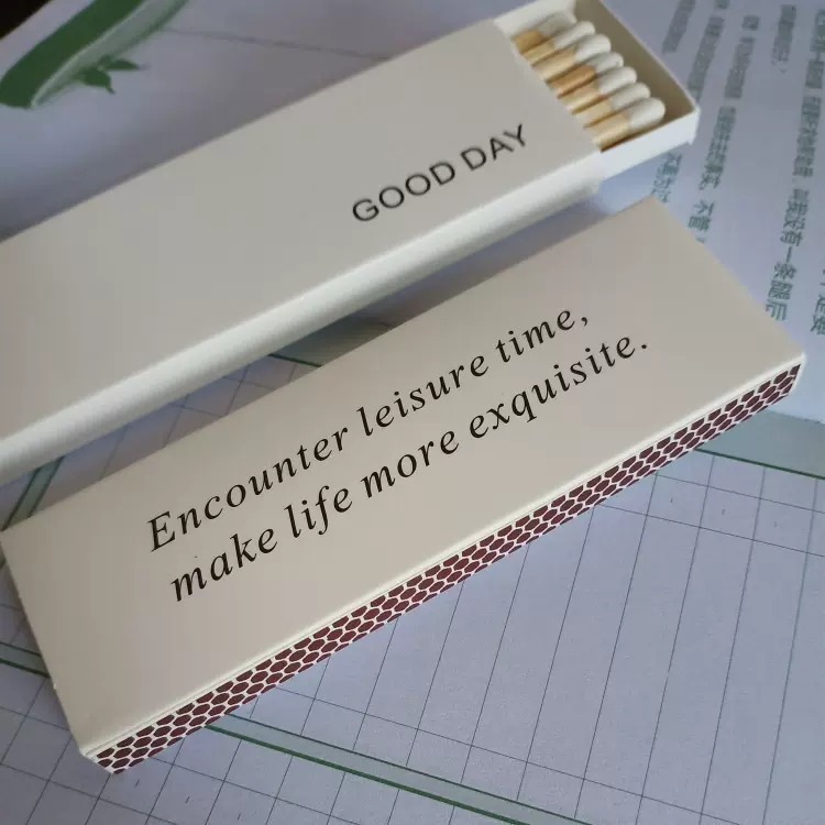 香薰蜡烛长杆火柴加长个性雪茄烘焙香氛蜡火柴盒老式洋火厂家批发